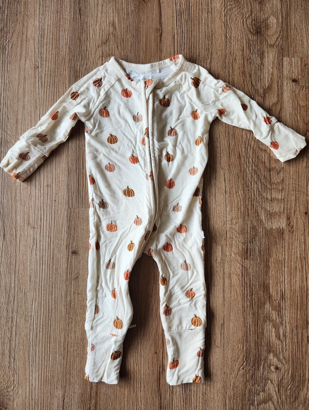 Brave Little Ones Pumpkin Zip Romper